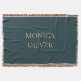 Cobertor Nome personalizado moderno profissional minimalist