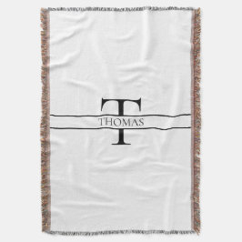 Cobertor Nome Personalizado Personalizado Elegante Monogram