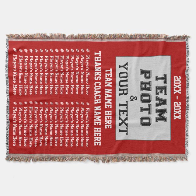 Cobertor NOMES de MELHOR foto da equipe dos presentes do (Frente)