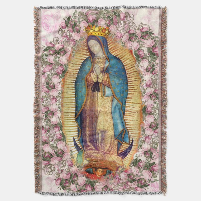 Cobertor Nossa Senhora de Guadalupe Virgem Maria 203 (Frente Vertical)