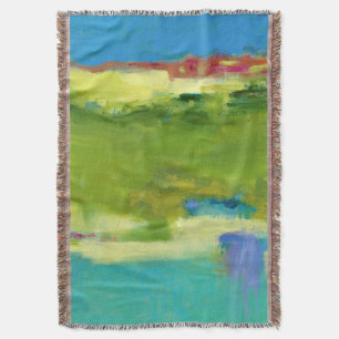 Cobertor Notas de campo - Arte verde Abstrato