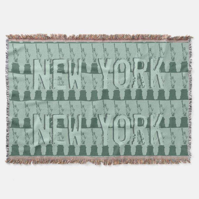 Cobertor Nova York Blanket NYC Estátua da Liberdade (Frente)