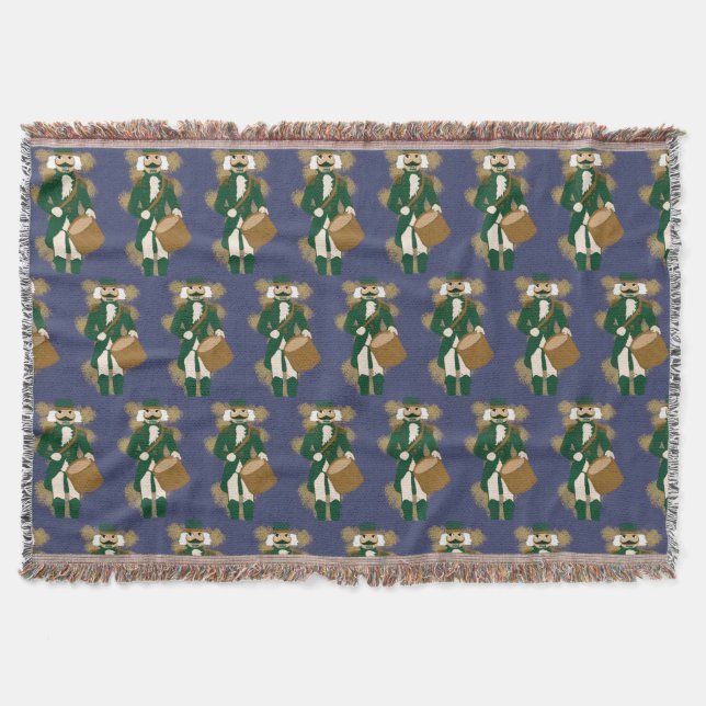 Cobertor Nutcracker Navy Blue Woven Blanket (Frente)