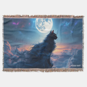 Cobertor Nuvens de Lua Gato Fantasia