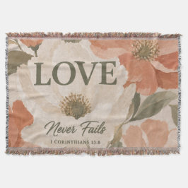 Cobertor O AMOR NUNCA FALHA | Presente de Casamento Cristão