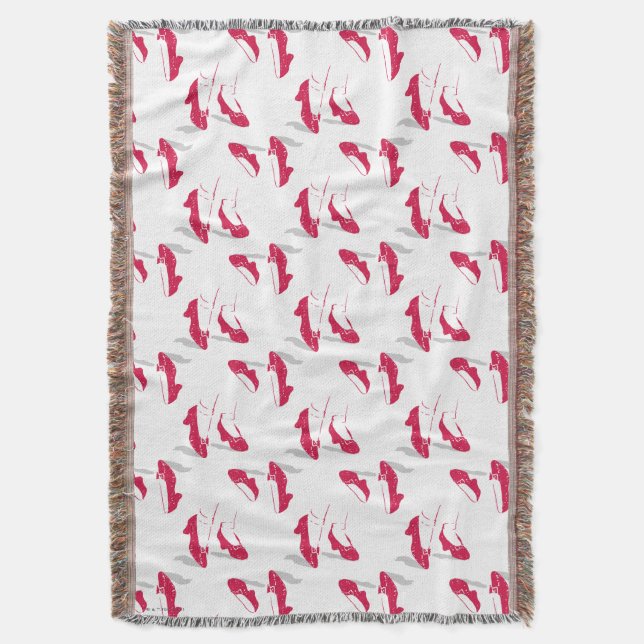 Cobertor O Assistente De Oz™ | Padrão Ruby Slippers™ (Frente Vertical)