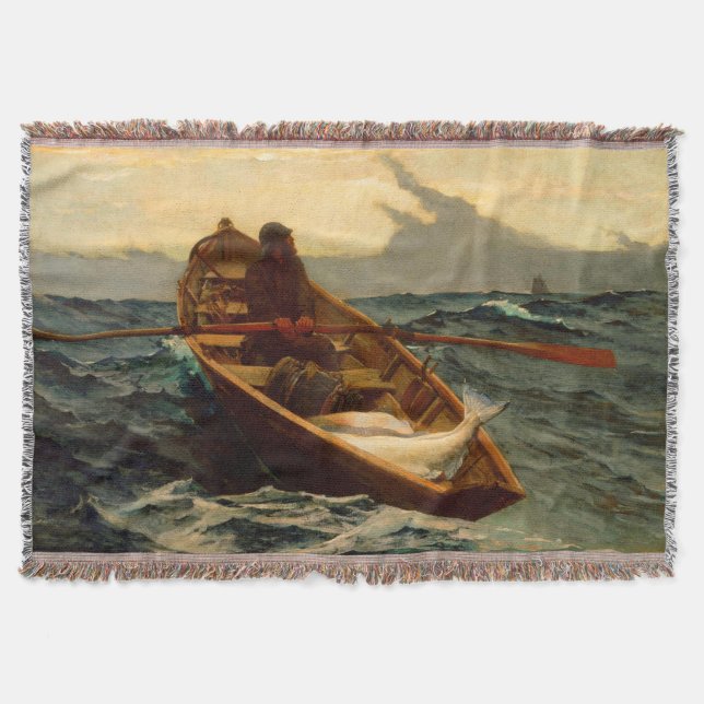 Cobertor O Aviso de Nevoeiro Winslow Homer 1885 (Frente)