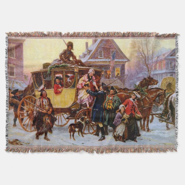 Cobertor O Carroça de Natal 1795 Jean Leon G. Ferris (Frente)