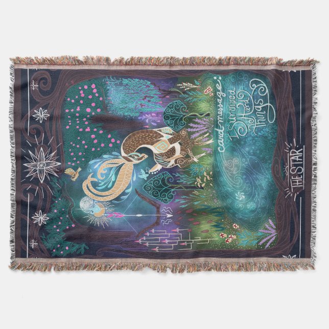 Cobertor O Cartão Tarot da Estrela (Frente)