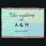 Cobertor O casamento do casal nome inicial da letra data<br><div class="desc">Para amantes como nós</div>