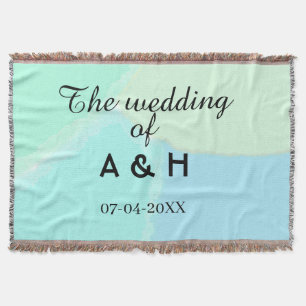 Cobertor O casamento do casal nome letra inicial data