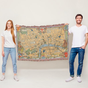 Cobertor O mapa das crianças de Londres, Inglaterra