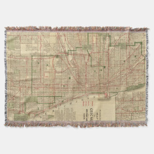 Cobertor O mapa de Blanchard de Chicago