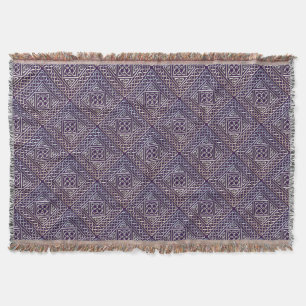 Cobertor O quadrado roxo de prata dá forma ao teste padrã