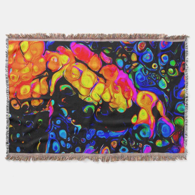 Cobertor O Solitário Pássaro 4: Estilo de Arte Líquida (Frente)