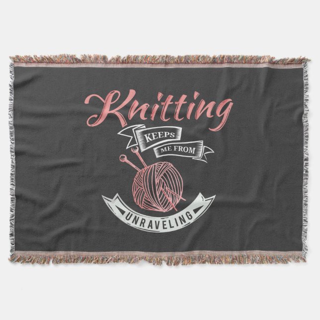 Cobertor O tricô Me Impede De Desvendar Novidade (Frente)