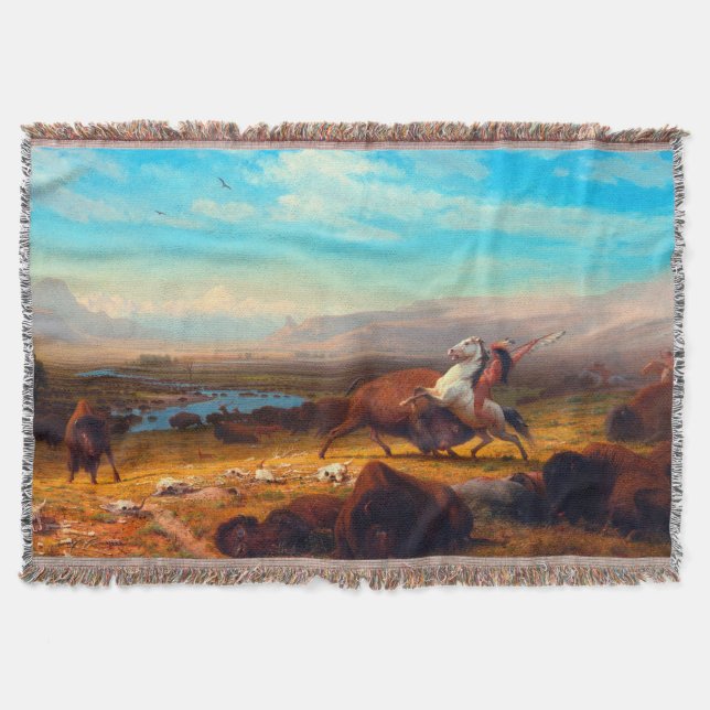 Cobertor O Último dos Búfalos Albert Bierstadt 1888 (Frente)