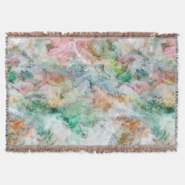 Cobertor Ocean Abstract Watercolor Grunge Pattern 