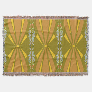 Cobertor Olive Art Deco Explosão Dourada
