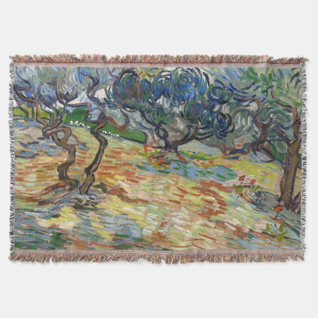 Cobertor Oliveiras por Vincent Van Gogh (Frente)