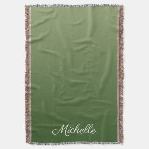 Cobertor Ombre verde personalizado