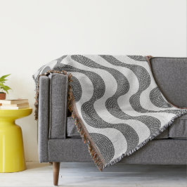 Cobertor Ondas brancas e pretas de pedra calcária portugues