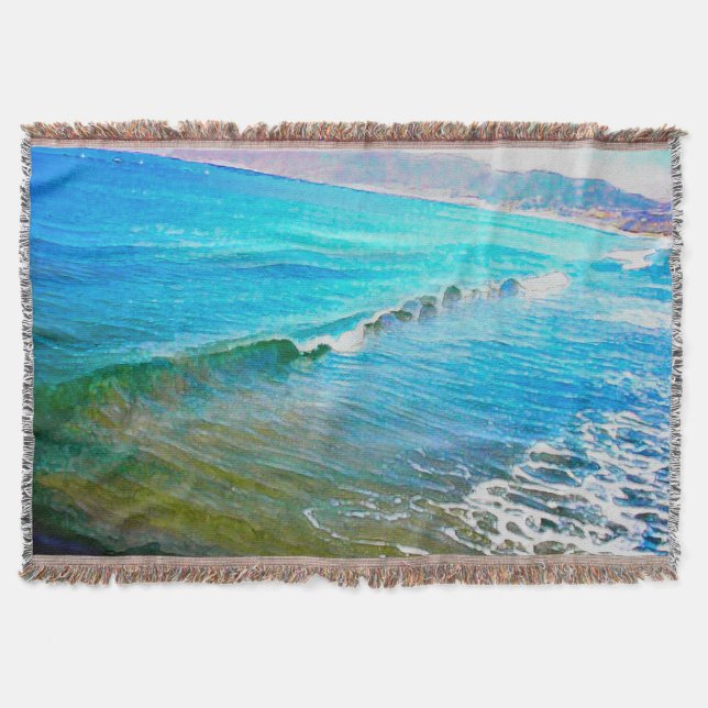 Cobertor Ondas de Aquarela  (Frente)