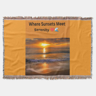 Cobertor Onde os Pôr do Sol Encontram a Serenidade ❤️🌊