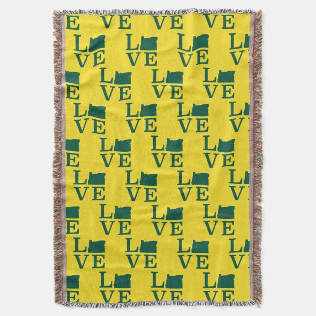 Cobertor Oregon LOVE Green (Frente Vertical)