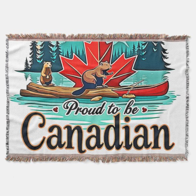 Cobertor Orgulho de ser canadense (Frente)