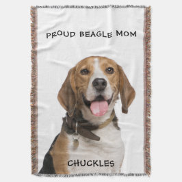 Cobertor Orgulhoso Beagle Mãe Pet Foto Personalizada