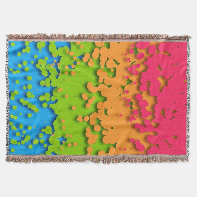 Cobertor Orgulhoso Panromântico Groovy Retro Bubbly Trippy  (Frente)