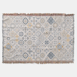 Cobertor Ornamento tradicional português e espanhol Boho