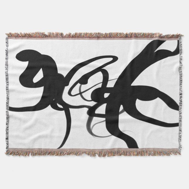 Cobertor Os drivers: Abstrato preto e branco (Frente)