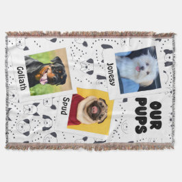 Cobertor Our Pups Custom Dog 3-Photo