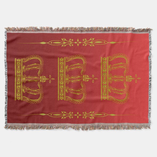 Cobertor Ouro Crown + suas ideias (Frente)