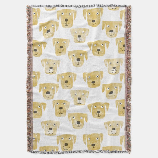 Cobertor Ouro Labrador - Cachorro do Retriever (Frente Vertical)