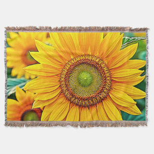 Cobertor Ouro Sunflower Field Serenity Design