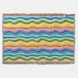 Cobertor Padrão 2 de ondulações multicoloridas