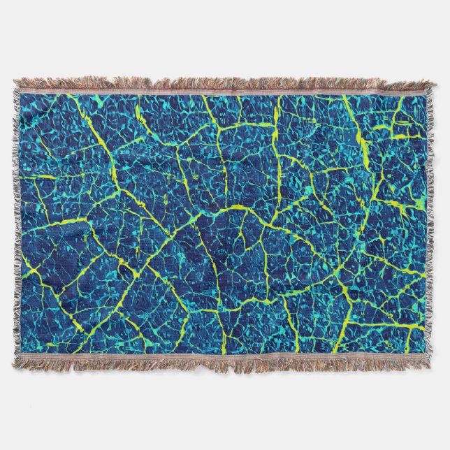 Cobertor Padrão Abstrato azul / amarelo (Frente)
