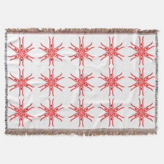 Cobertor padrão branco vermelho A 2-22