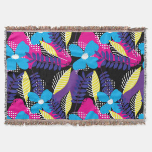 Cobertor Padrão Chic Floral & Dot Colorido com Folhas Thor