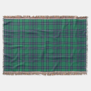 Cobertor Padrão Clássico de Tartan Xadrez Verde