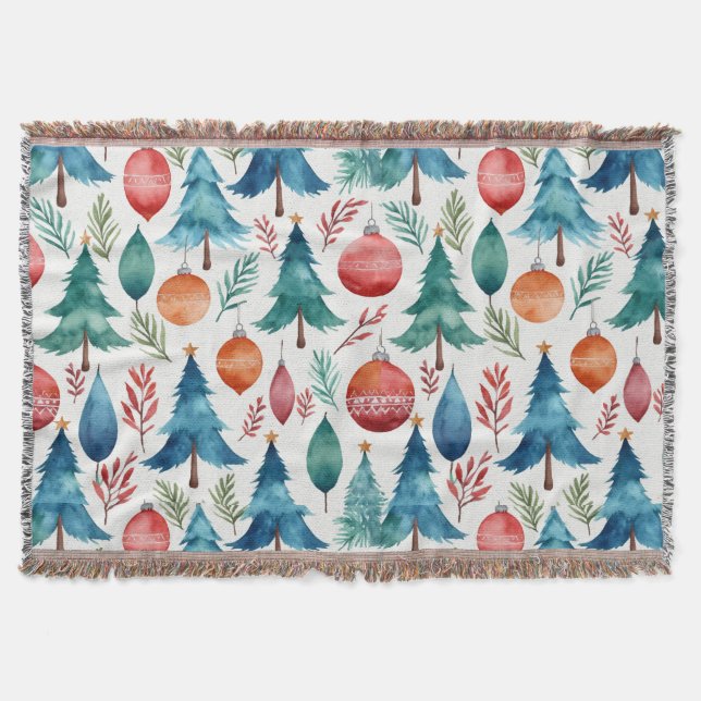 Cobertor Padrão da árvore de Natal (Frente)