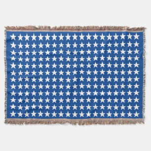 Cobertor Padrão das Estrelas Brancas no Tema da Bandeira Az