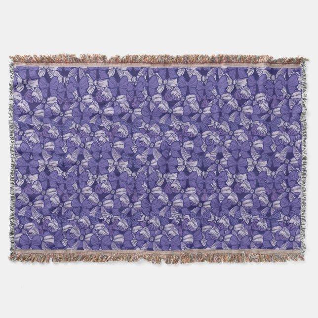Cobertor Padrão de Arco Roxo Elegante (Frente)