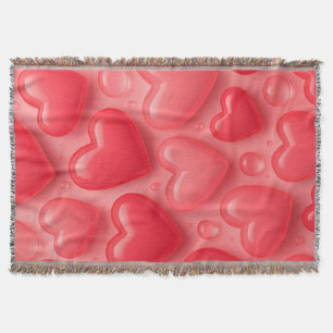 Cobertor Padrão de bolhas de cor rosa e vermelho