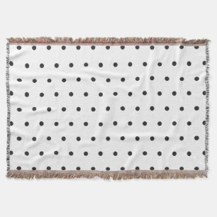 Cobertor Padrão de Bolinhas Preto e Branco – Minima Clássic