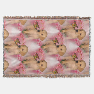 Cobertor Padrão de Cachorro das Borboletas do Laboratório