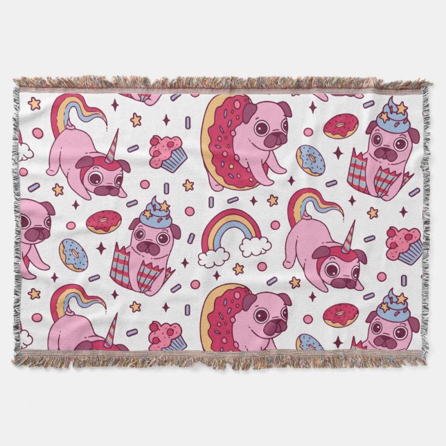 Cobertor Padrão de cachorro fofo para amantes de cães (Frente)